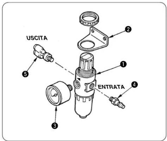 JUKI LB6 - Installazione del regolatore di aria - 2