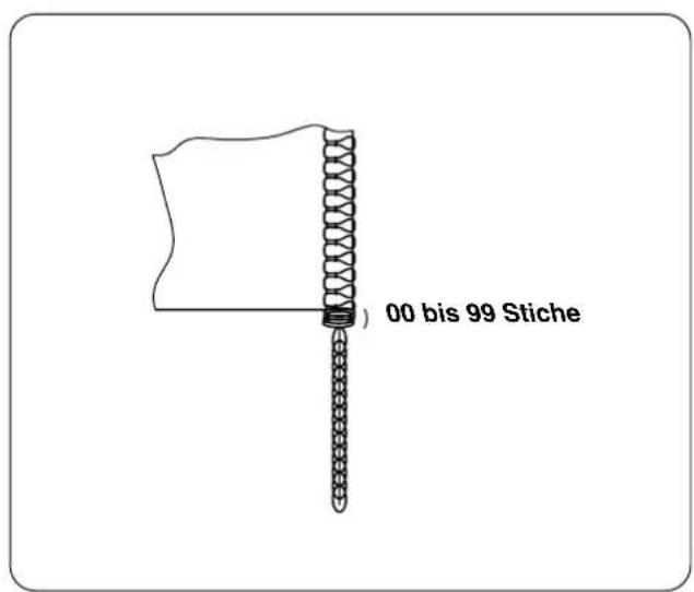 JUKI LB6 - Verschiedene Einstellungen für Kettelfaden-Einrollnahen - 3