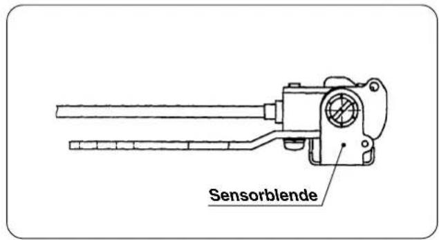 JUKI LB6 - Umschaltung von Kettelfaden-Einrollen und Übersteppen (Sensorblende) - 1