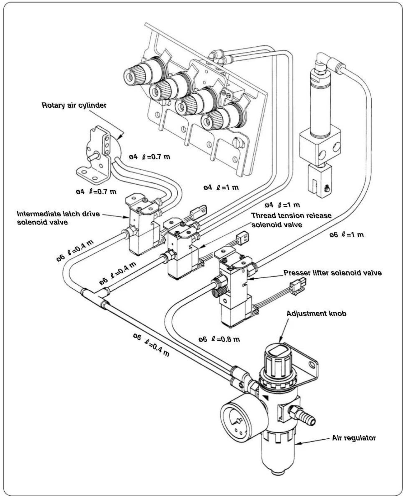 JUKI LB6 - Air piping drawing - 1