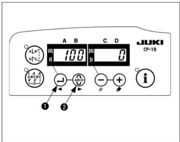 JUKI LB6 - Changing procedure under the users' mode - 3