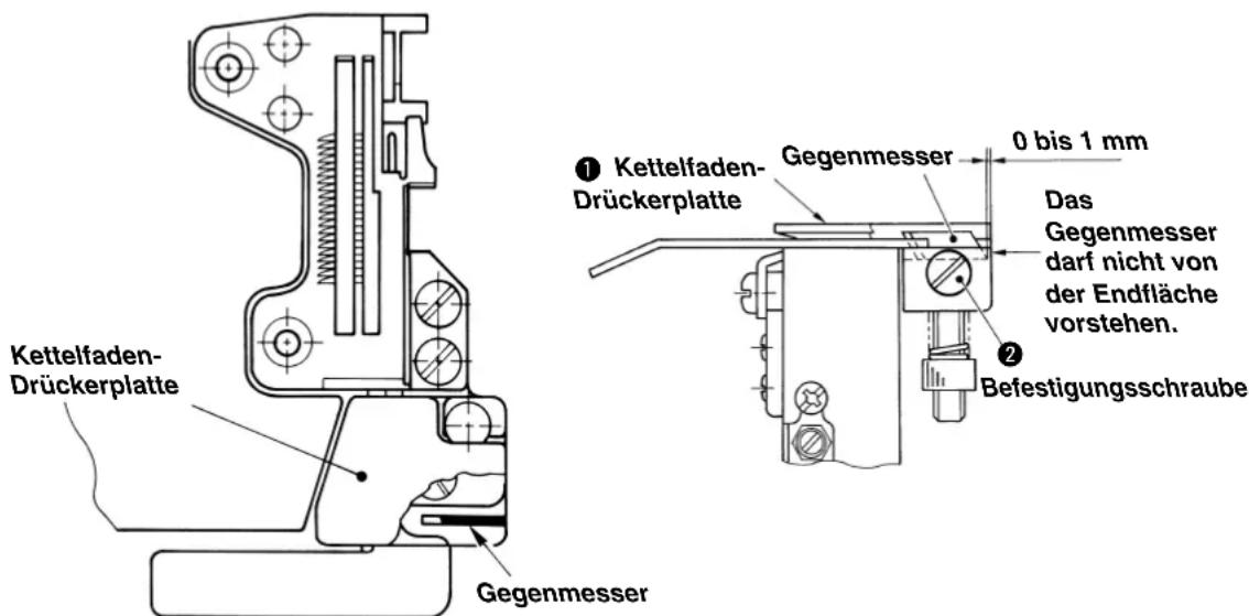 JUKI LB6 - Auswechseln des Gegenmessers - 3