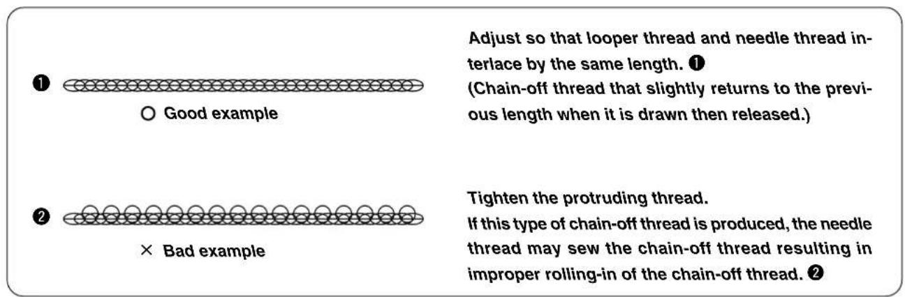 JUKI LB6 - Chain-off thread - 1