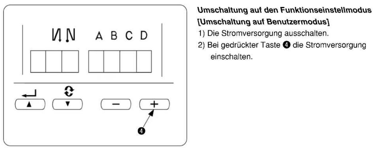 JUKI LB6 - Auswahlen des Maschinenkopftypes - 3