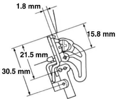 1.8 mm 21.5 mm 30.5 mm 15.8 mm
