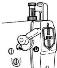 JUKI DLM5200N - SETTING THE BOBBIN INTO THE BOBBIN CASE - 6