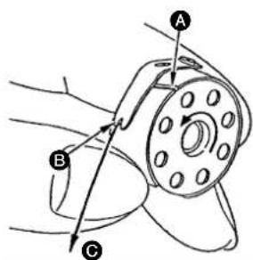 JUKI DLM5200N - SETTING THE BOBBIN INTO THE BOBBIN CASE - 2