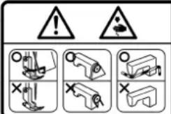 JUKI DLM5200N - (II) Explication des pictogrammes et étiquettes d'avertissement - 7