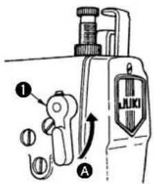 JUKI DLM5200N - SETTING THE BOBBIN INTO THE BOBBIN CASE - 5