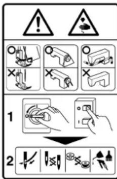 JUKI DLM5200N - (II) Explanation of pictorial warning indications and warning labels - 14
