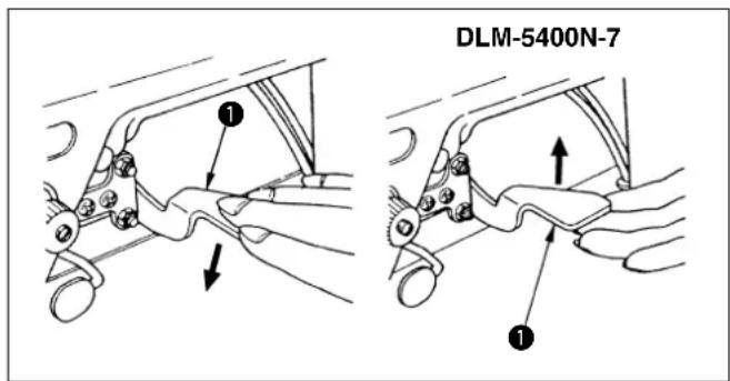 JUKI DLM5200N - Operation of the cloth cutting knife (DLM-5400N-7) - 1