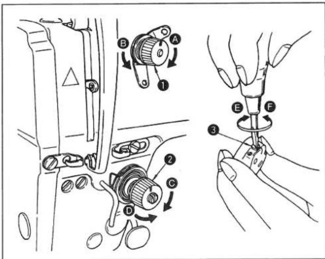 JUKI DLN5410N7 - Adjusting the bobbin thread tension - 1