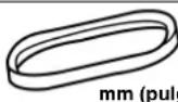 JUKI MO6900J - Motorriemenscheiben und keilriemen / Poulies de moteur et courroies / Poleas y correas del motor / Pulegge motore e cinguie / 馬達皮帶輪和皮帶 - 2