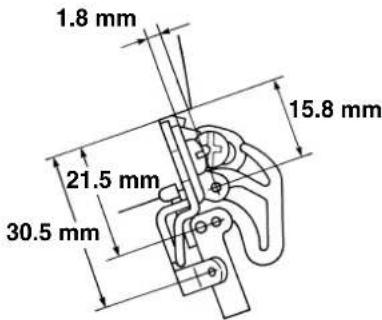 1.8 mm 21.5 mm 30.5 mm 15.8 mm