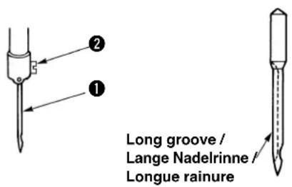 Long groove / Lange Nadelrinne / Longue rainure