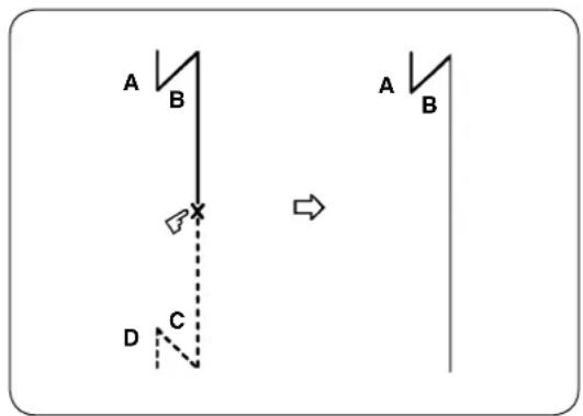 JUKI LU2266N7 - ③ Schalter Ⓚ zum Aufheben/Aktivieren des automatischen Rückwärtsstichbetriebs - 2