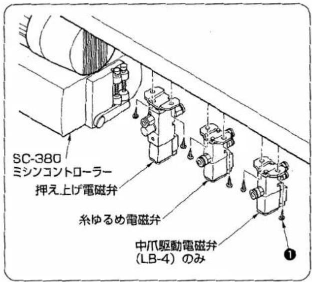 SC-380 ミシンコントローラー 押え上げ電磁弁 糸ゆるめ電磁弁 中爪駆動電磁弁 (LB-4) のみ