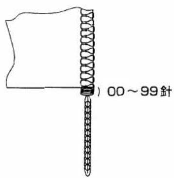 ) 00 ~ 99針