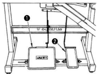 JUKI MO6700C - ペダルの取り付け方 / Installing the pedals / Installieren der pedale / Pose des pedales / Modo de instalar los pedales / Installazione dei pedali di comando / 踏板的安装方法 - 1