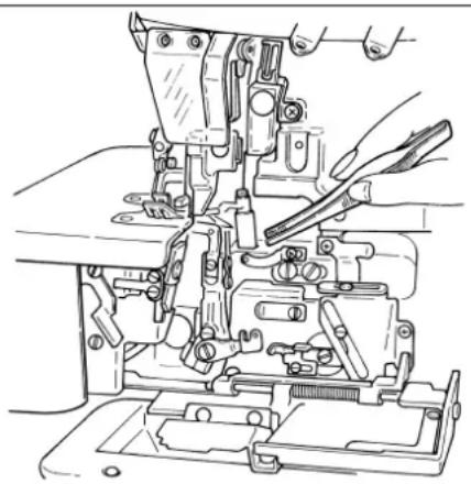 JUKI MO6900R - マシング頭部の掃除 / Cleaning the machine head / Reinigen des maschinenkopfes / Nettoyage de la tete de la machine / Modo de limpiar el cabezal de la maquina / Pulizia della testa della macchina / 縫絹機頭的清掃 - 1
