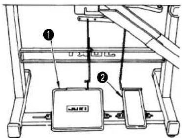 JUKI MO6900R - バダルの取付方法 / Installing the pedals / Installieren der pedale / Pose des pedales / Modo de instalar los pedales / Installazione dei pedali di lavoro / 踏板的安装方法 - 1