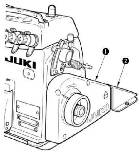 JUKI MO6900R - バルトカローの取り付け方 / Attaching the belt cover / Anbringen der riemenabdeckung / Pose du couvre-courroie / Modo de montar la cubierta de la correa / Installazione del copricinghia / 皮帶護罩的安裝方法 - 1