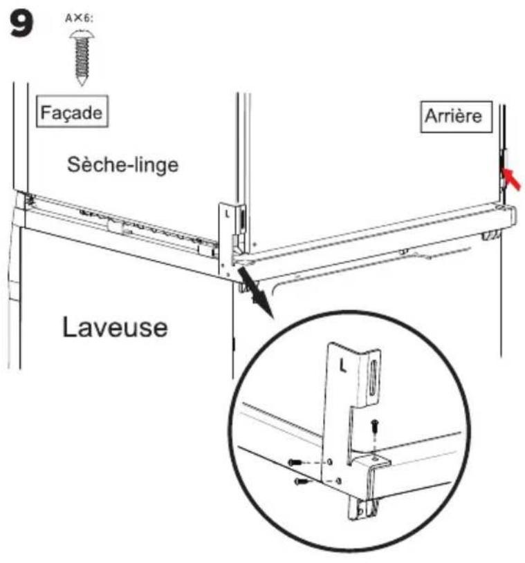 MIDEA MLE27N5AWWC - Instructions d'installation du kit d'empilage - 5