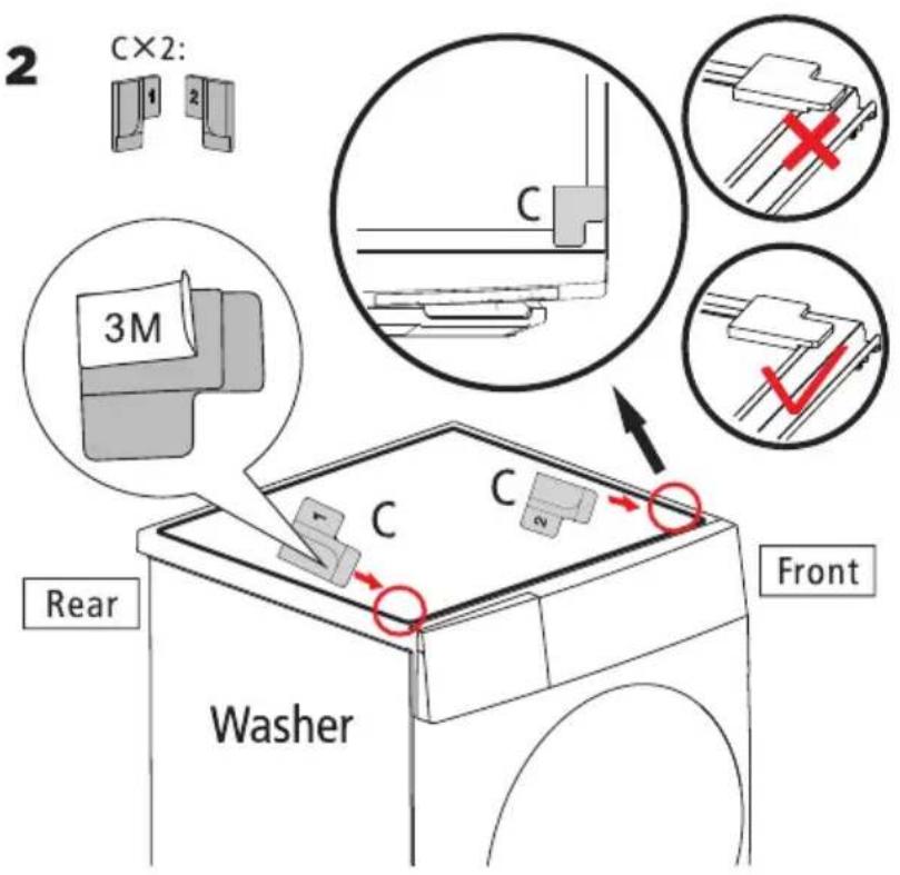 MIDEA MLE27N5AWWC - Stacking Kit Installation Instruction - 9
