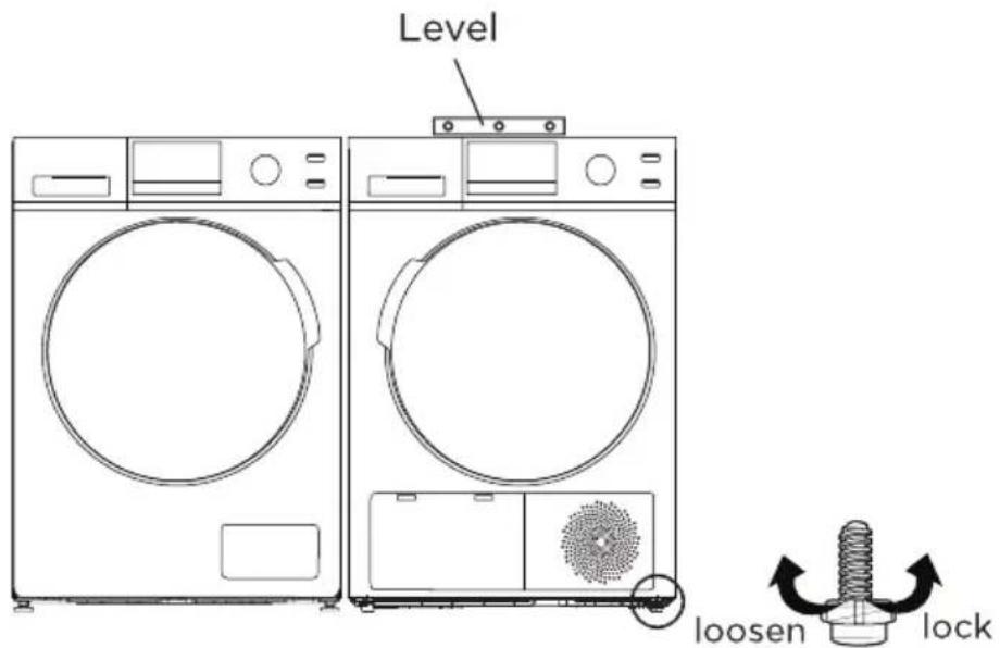 MIDEA MLE27N5AWWC - STEP3 Level the dryer - 1