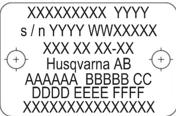 HUSQVARNA K 4000 - Typeplaatje - 1