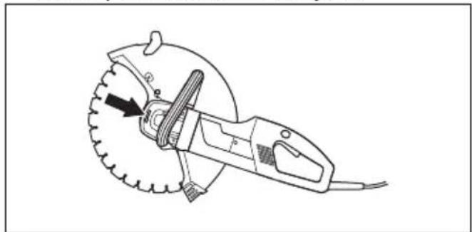 HUSQVARNA K 4000 - To examine the direction of the cutting blade rotation - 1
