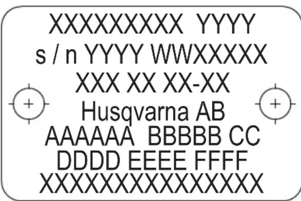 HUSQVARNA K 4000 - Type plate - 1