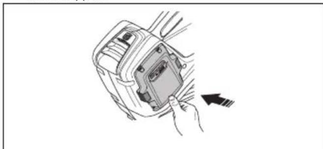 HUSQVARNA 325iB - So schreiben Sie den Akku an das Gerät an - 3