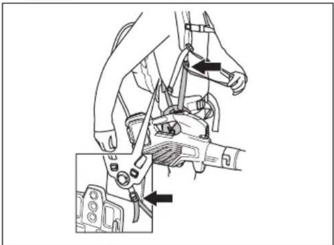 HUSQVARNA 325iB - Pour régler le harnais - 1
