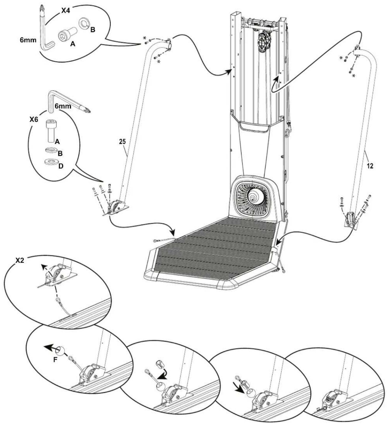 BOWFLEX SelectTech 560 - 布置下绳索并连接支撑臂和紧固球 - 1