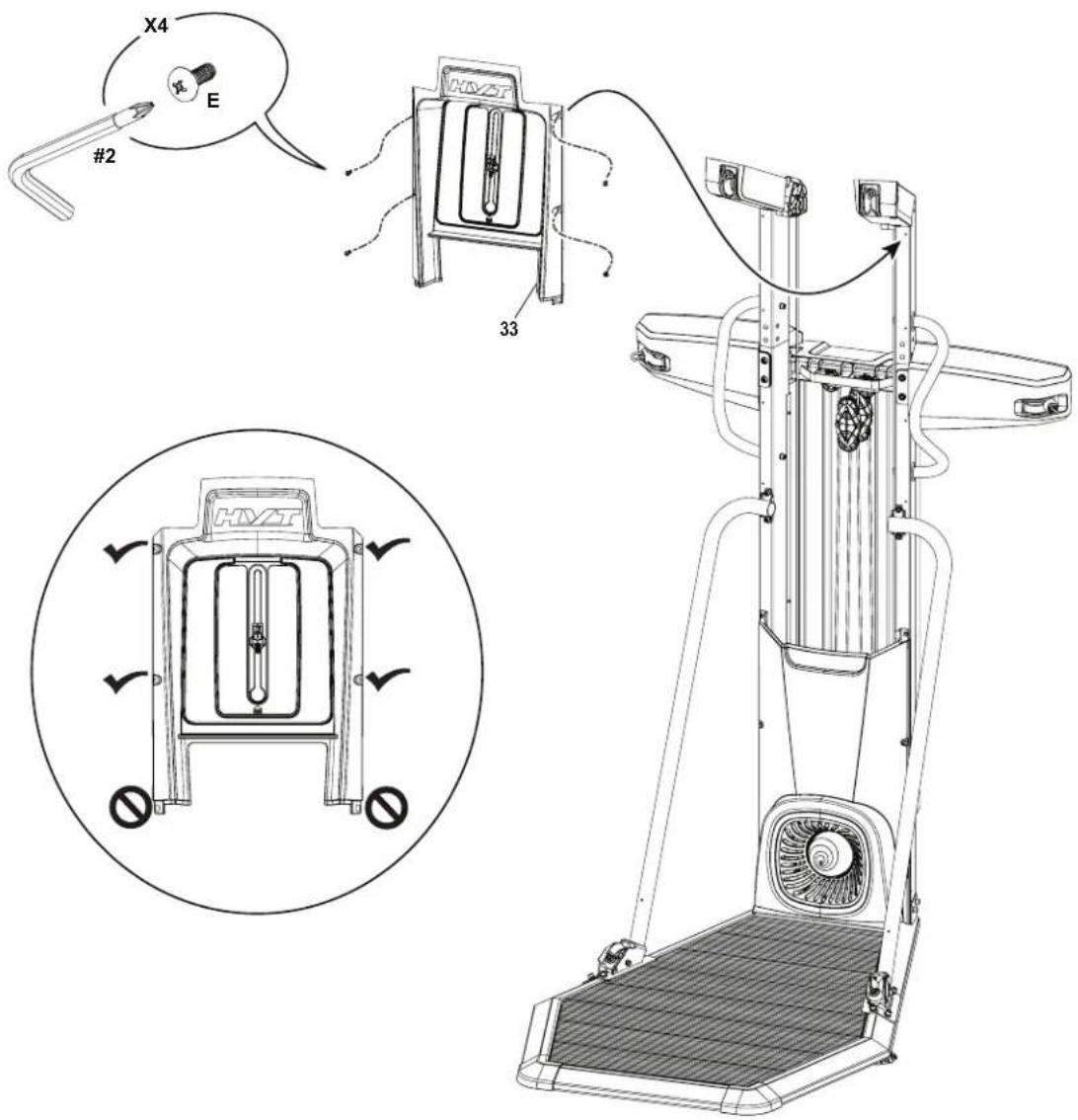 BOWFLEX SelectTech 560 - 将上护罩连接到车架装置 - 1