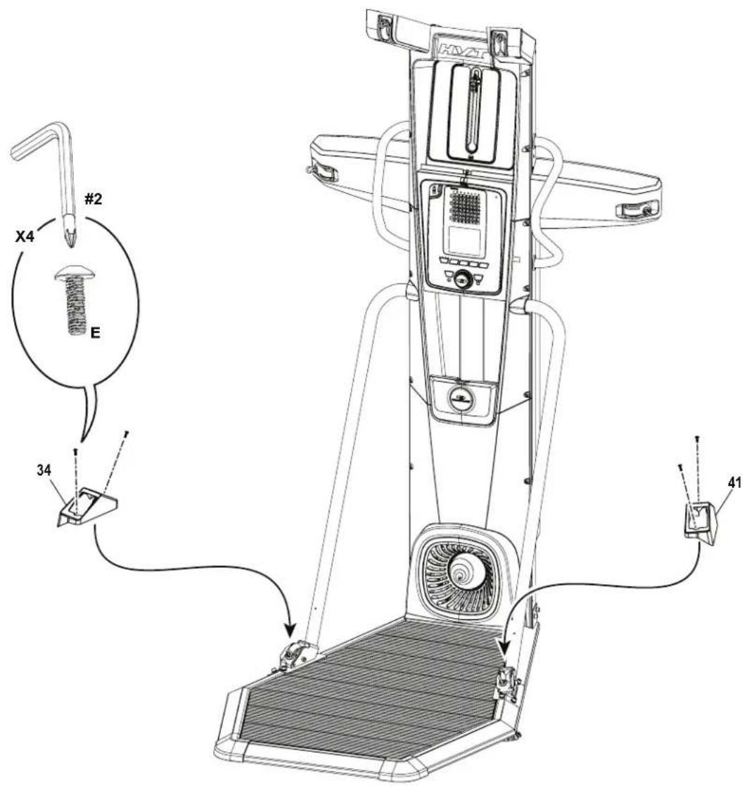 BOWFLEX SelectTech 560 - 将下滑轮护罩连接到车架装置 - 1