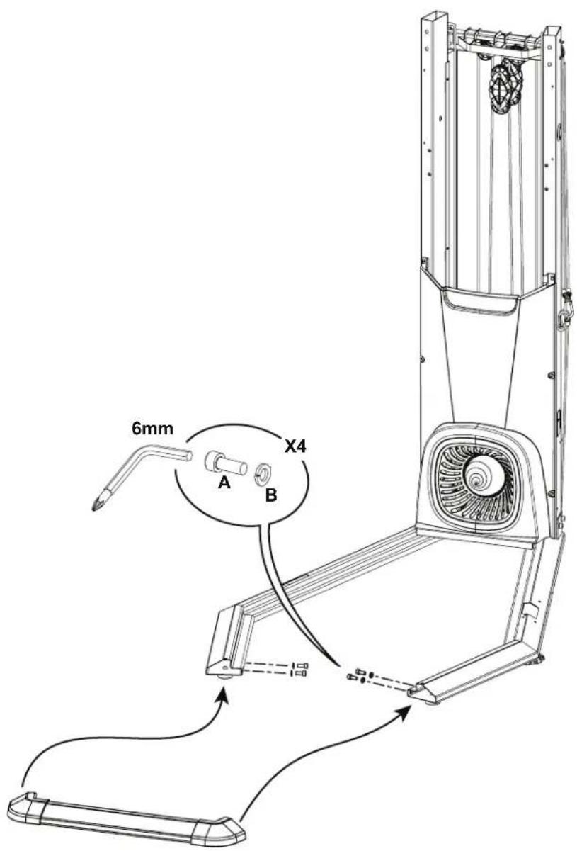 BOWFLEX SelectTech 560 - 将前平台车架装置连接到平台车架 - 1