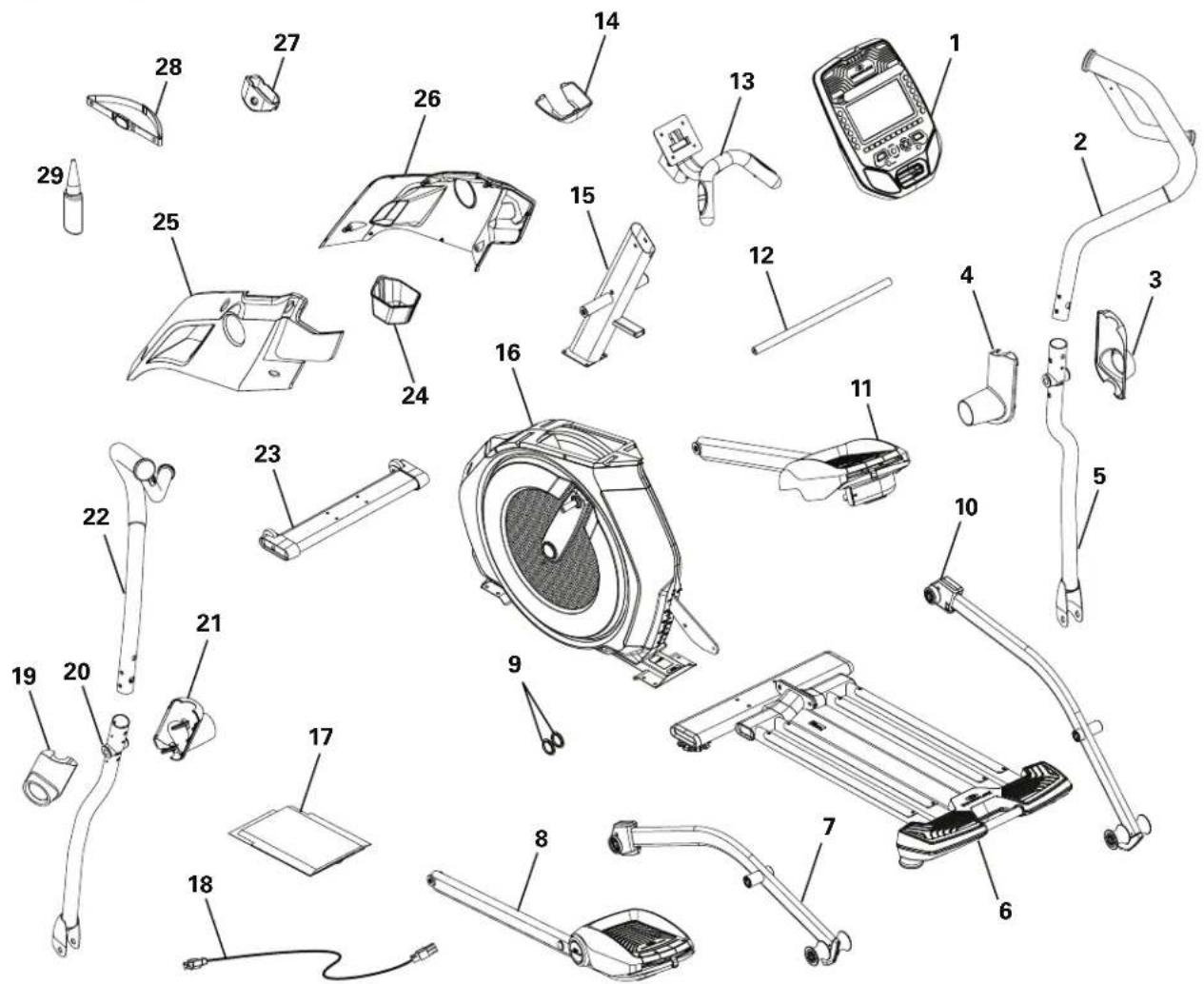 BOWFLEX BXE326 - Pièces - 1