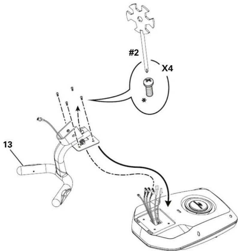 BOWFLEX BXE326 - Passez les câbles par la poignée statique et arrimez-les à la console - 1