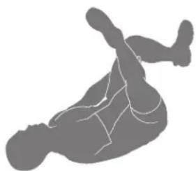 BOWFLEX BXE326 - Étirement au sol, pied sur la cuisse (figure du « 4 » couchée) - 1
