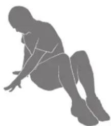 BOWFLEX BXE326 - Étirement au sol, pied sur la cuisse (figure du « 4 » couchée) - 2