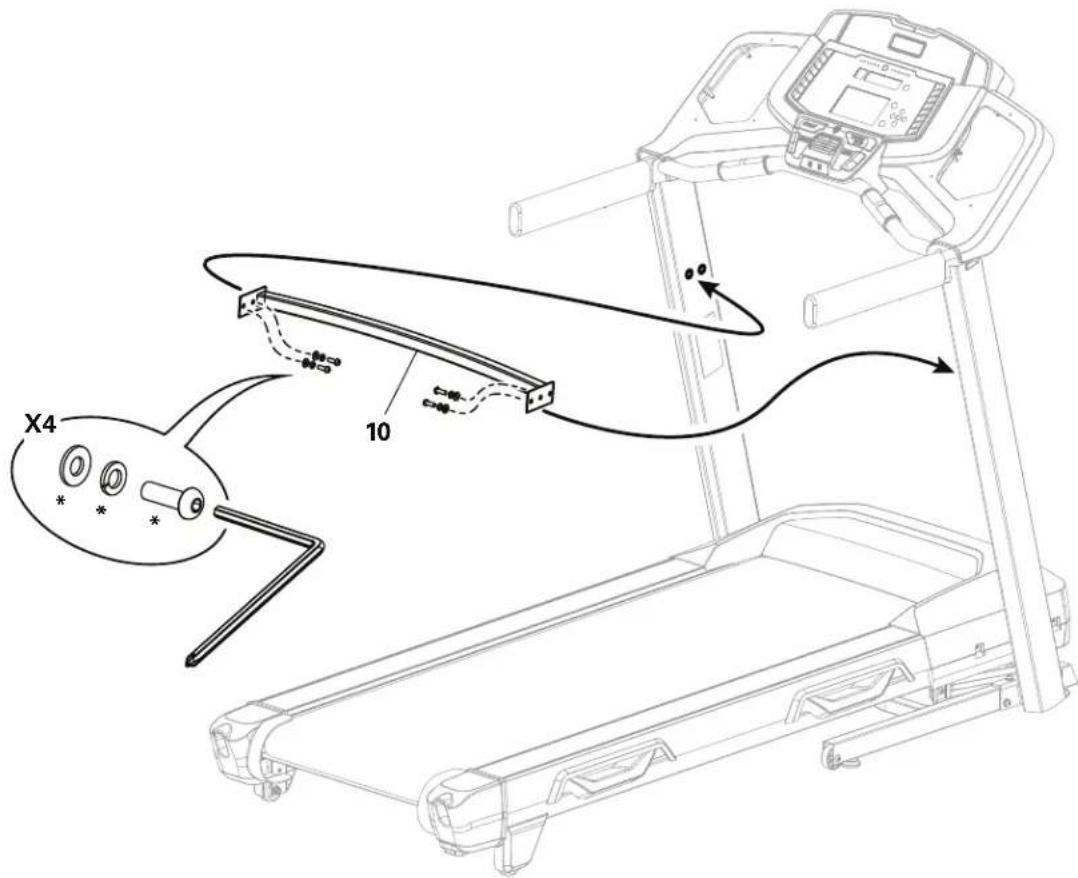 BOWFLEX BXT188 - Attachez la console à l'assemblage du châssis et branchez les câbles - 2