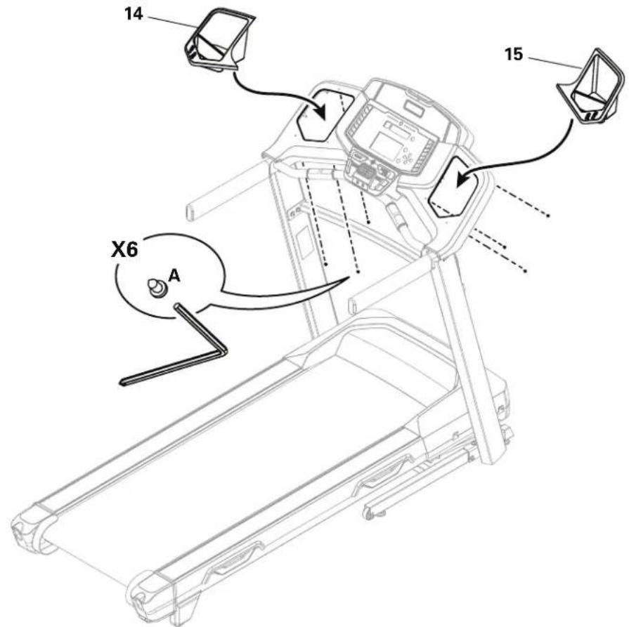 BOWFLEX BXT188 - Attachez les porte-gobelet à la console - 1
