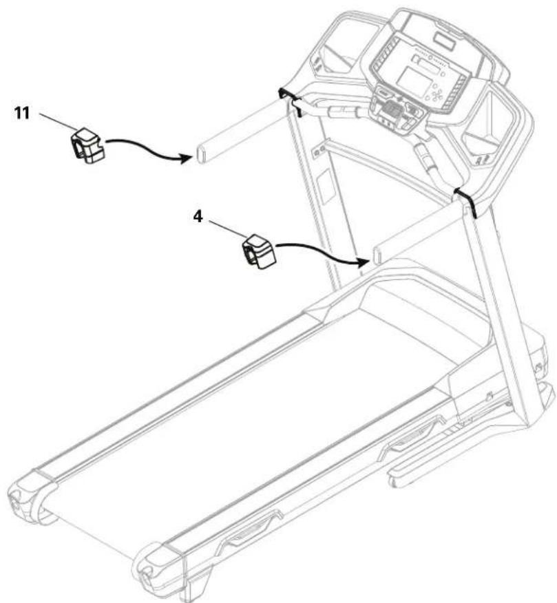 BOWFLEX BXT188 - Fixez les enveloppes du guidon au châssis - 1