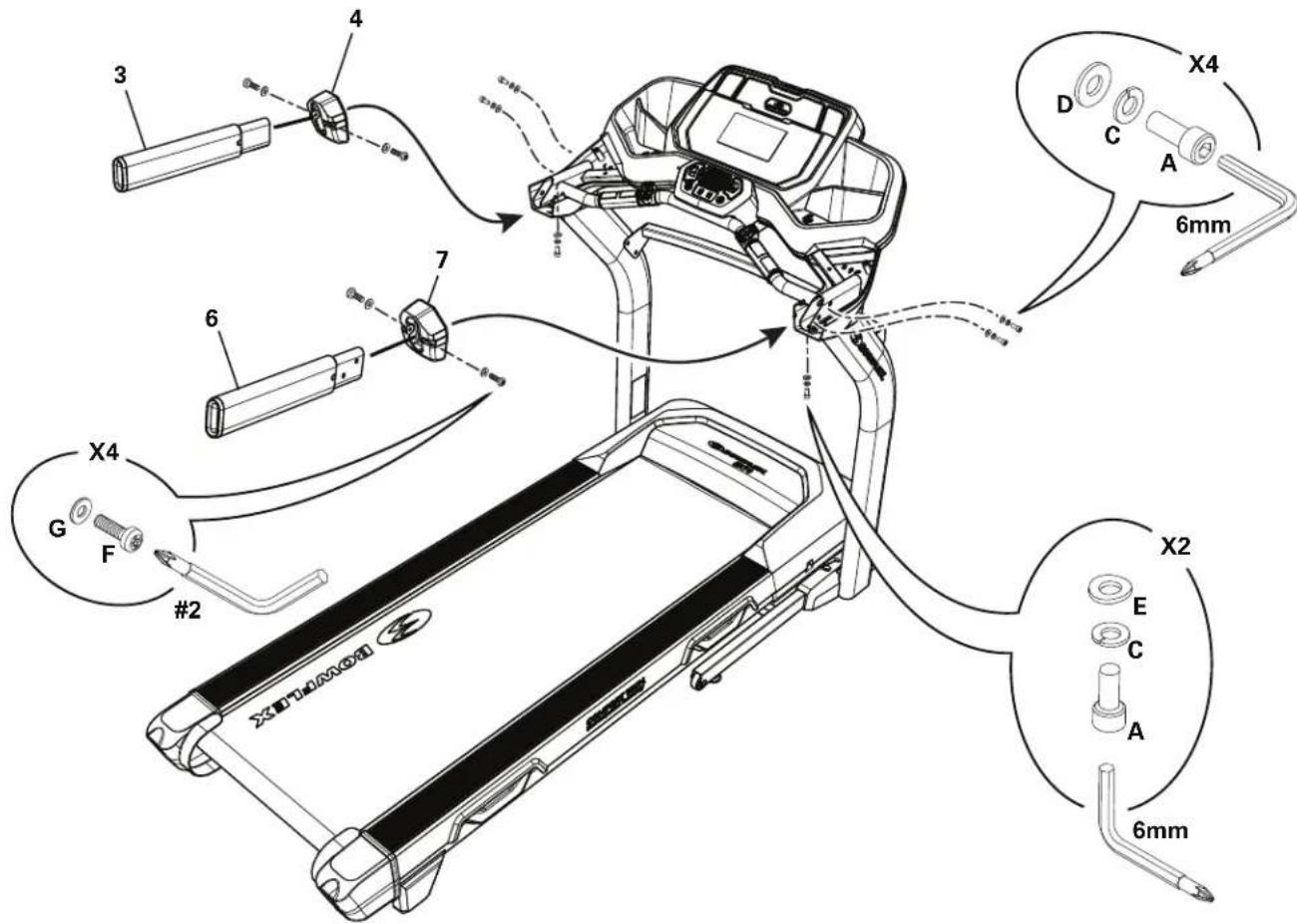 BOWFLEX BXE226 - Connectez les câbles et arrimez les caches/boîtiers de la jonction inférieure à la console - 5