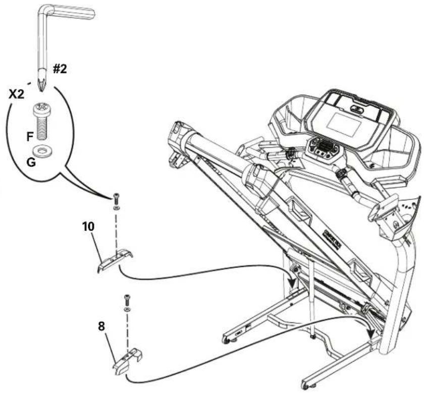 BOWFLEX BXE226 - Connectez les câbles et arrimez les caches/boîtiers de la jonction inférieure à la console - 3