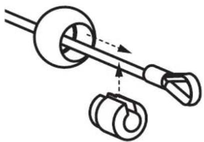 BOWFLEX Xtreme 2 SE - 18b. 钢索与滑轮布线一安装附内芯的钢索终端球 - 1