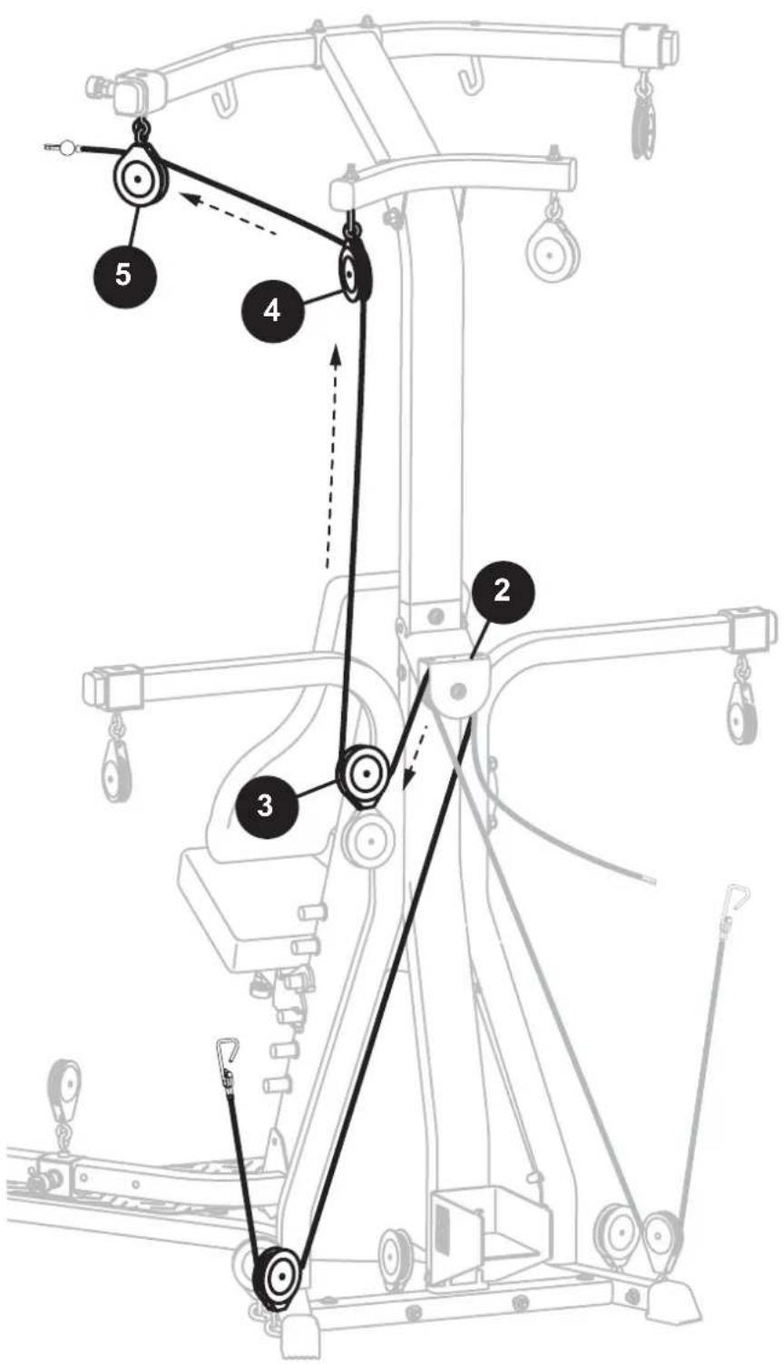 BOWFLEX Xtreme 2 SE - Cable and Pulley Routing – Connect Rod Cables through the Right Floating and Lat Tower Pulleys - 1