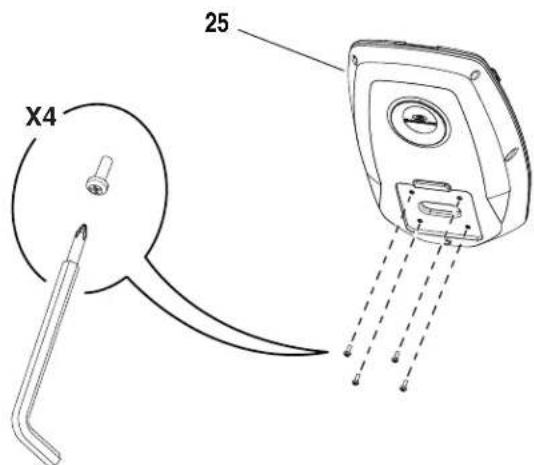 BOWFLEX LateralX LX3i - Ôtez la visserie de la console - 1
